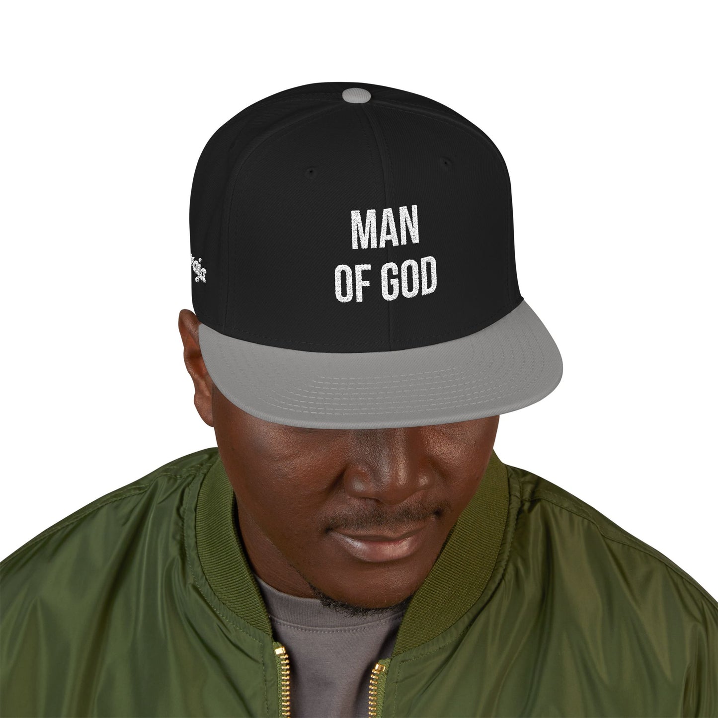 Man of God Embroidered Snapback Cap