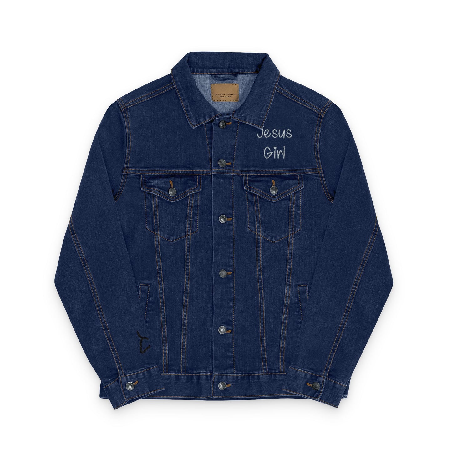 Jesus Girl Embroidery Denim Jacket