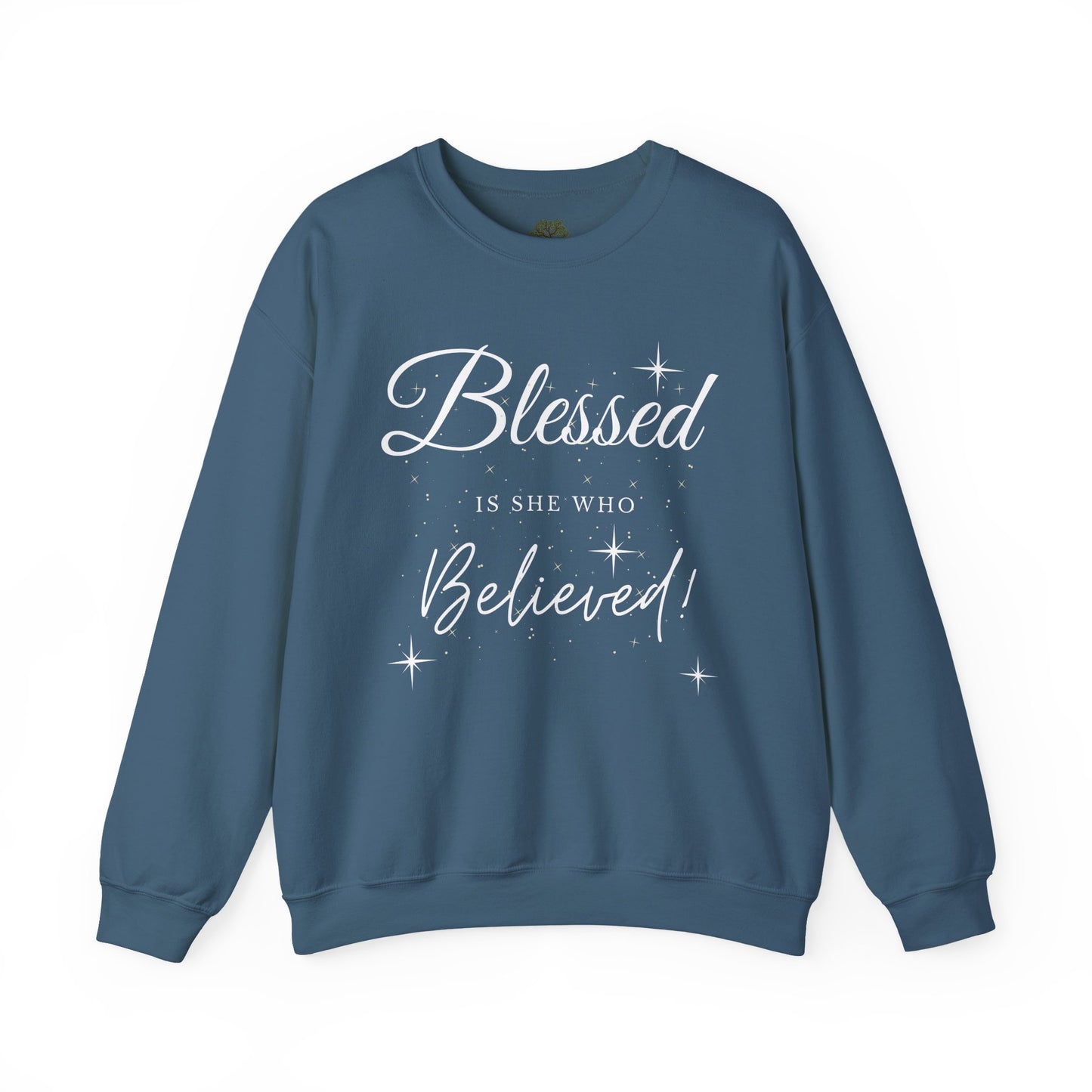Blessed Is She Who Believes Crewneck Sweatshirt