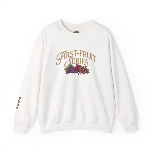 First Fruits Series Christian Sweatshirt | A Land Flowing With Milk & Honey Deuteronomy 26:1-3