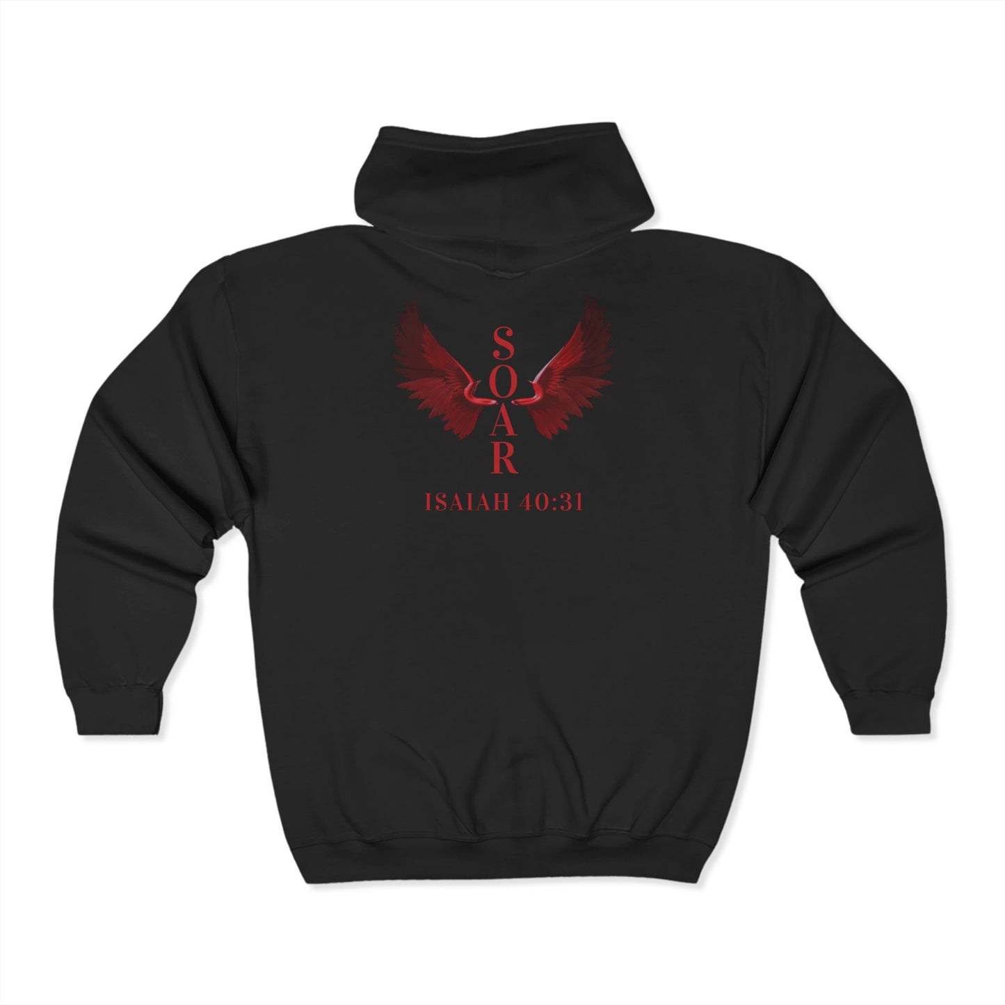 Inspirational Soar Unisex Zip Hoodie, Isaiah 40:31