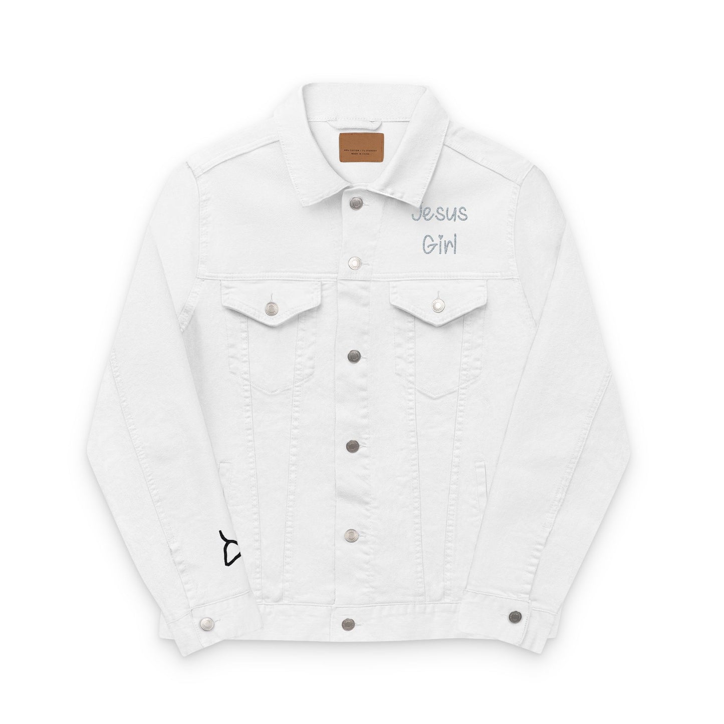 Jesus Girl Embroidery Denim Jacket