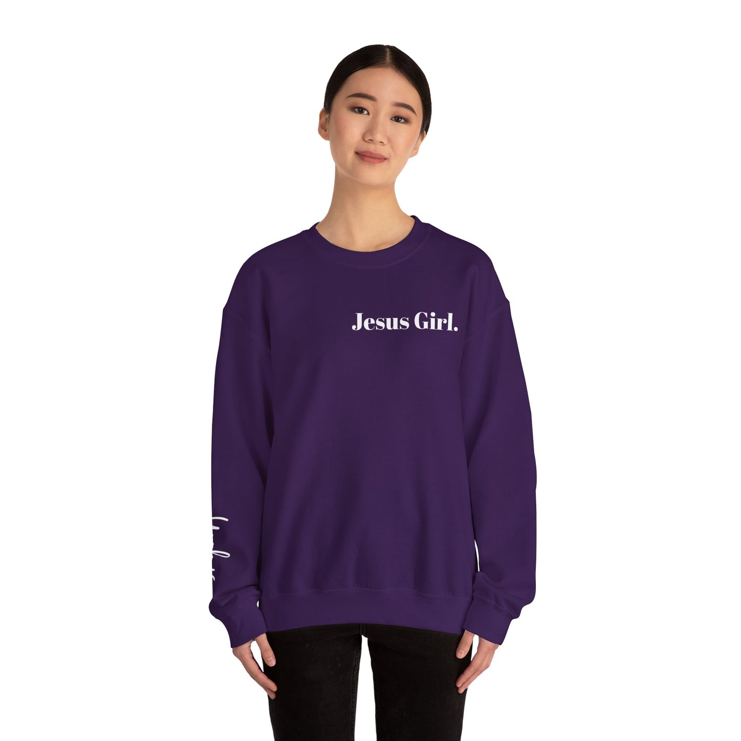 Jesus Girl Embroidered Heavy Blend™ Crewneck Sweatshirt