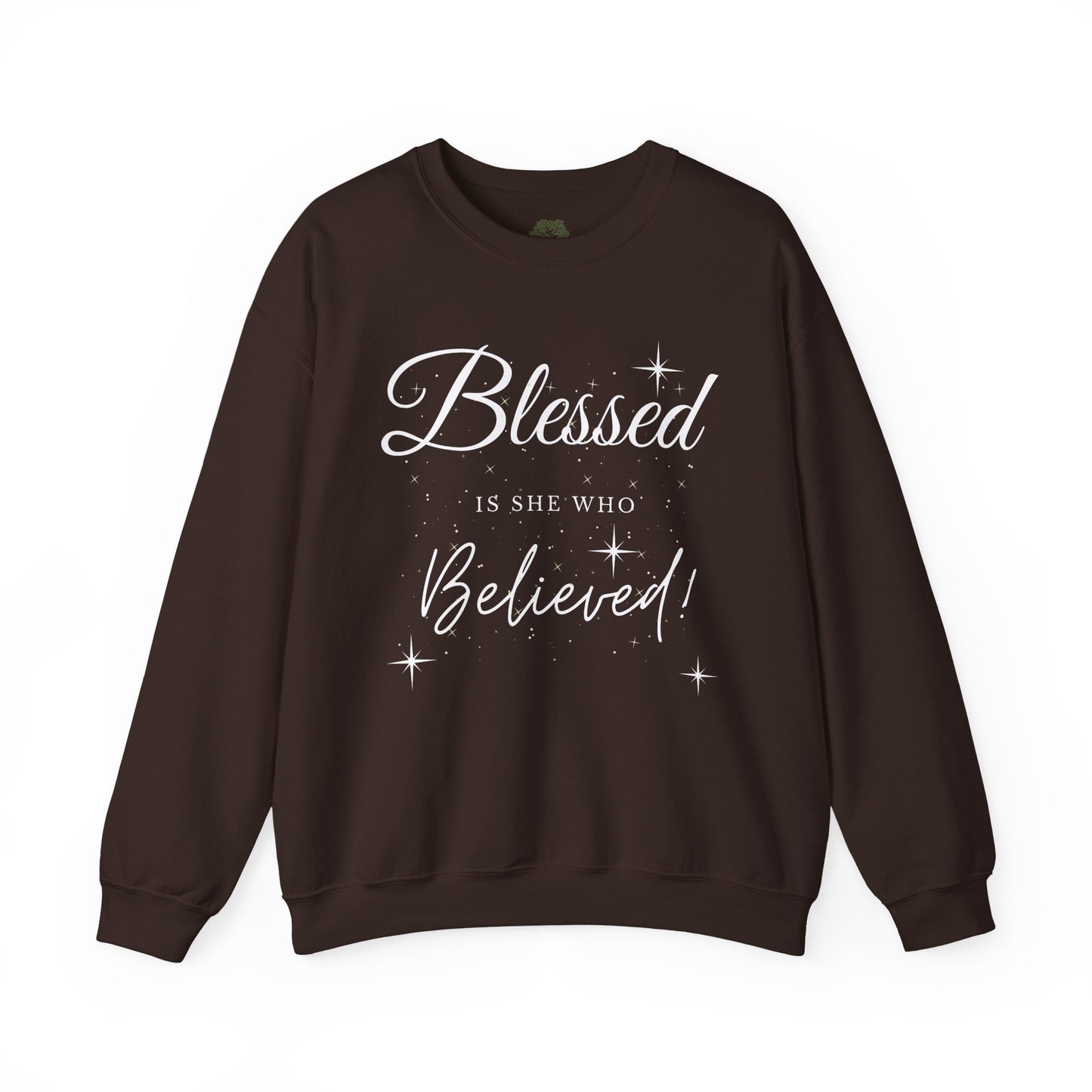 Blessed Is She Who Believes Crewneck Sweatshirt