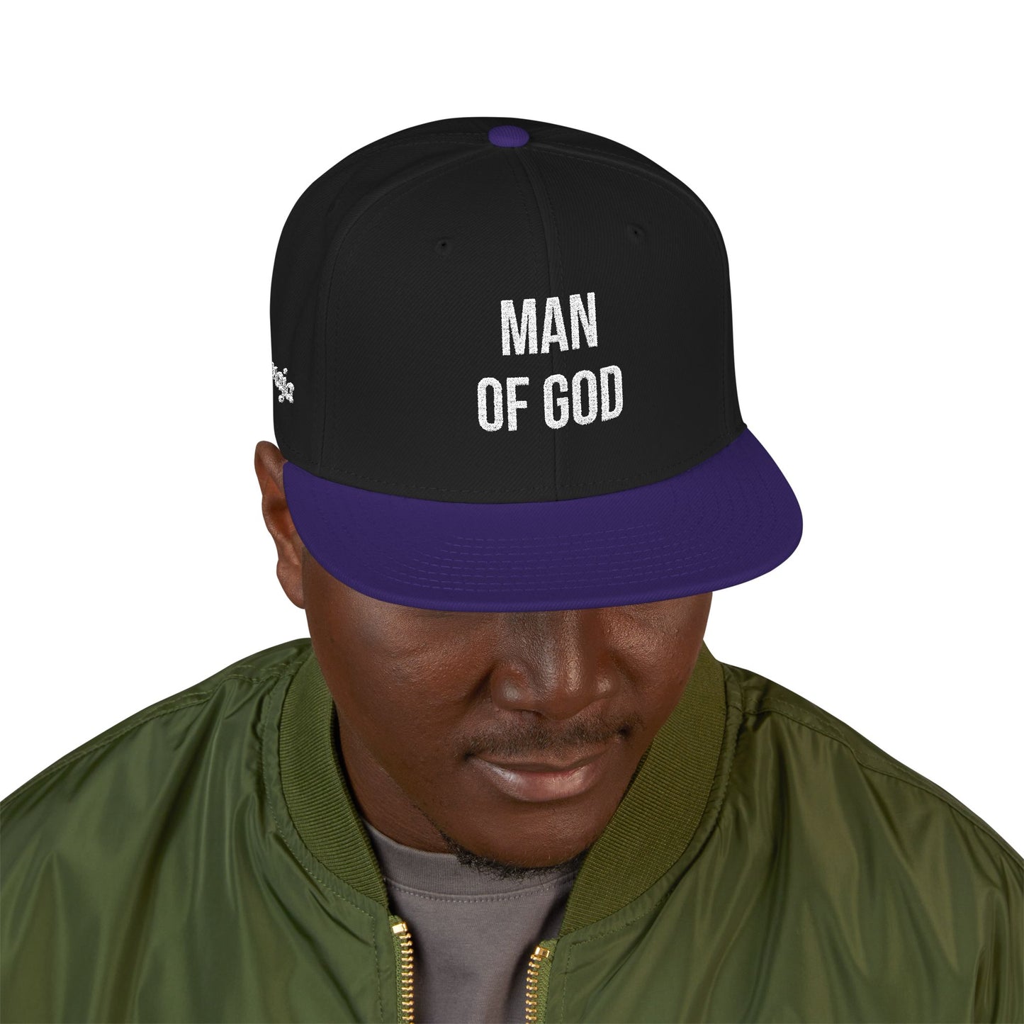 Man of God Embroidered Snapback Cap