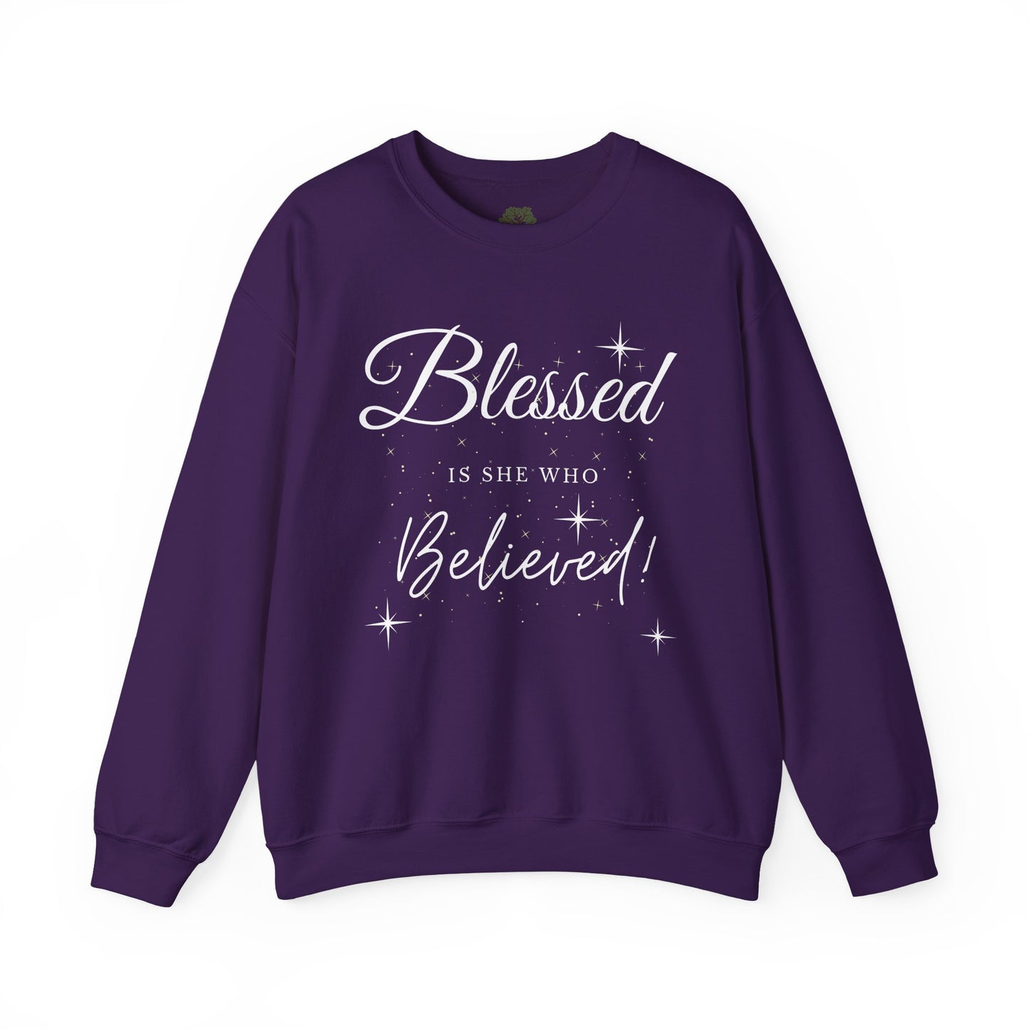 Blessed Is She Who Believes Crewneck Sweatshirt