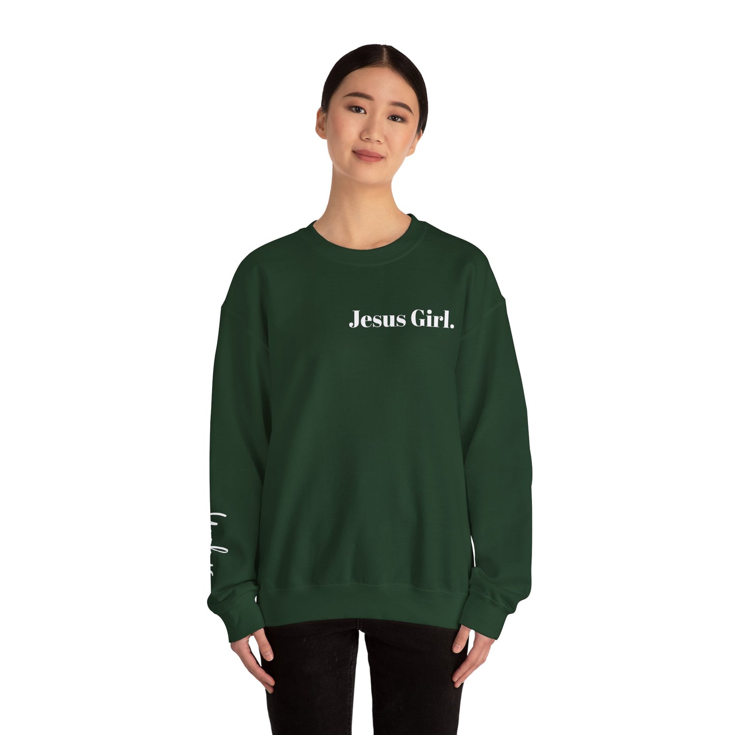 Jesus Girl Embroidered Heavy Blend™ Crewneck Sweatshirt