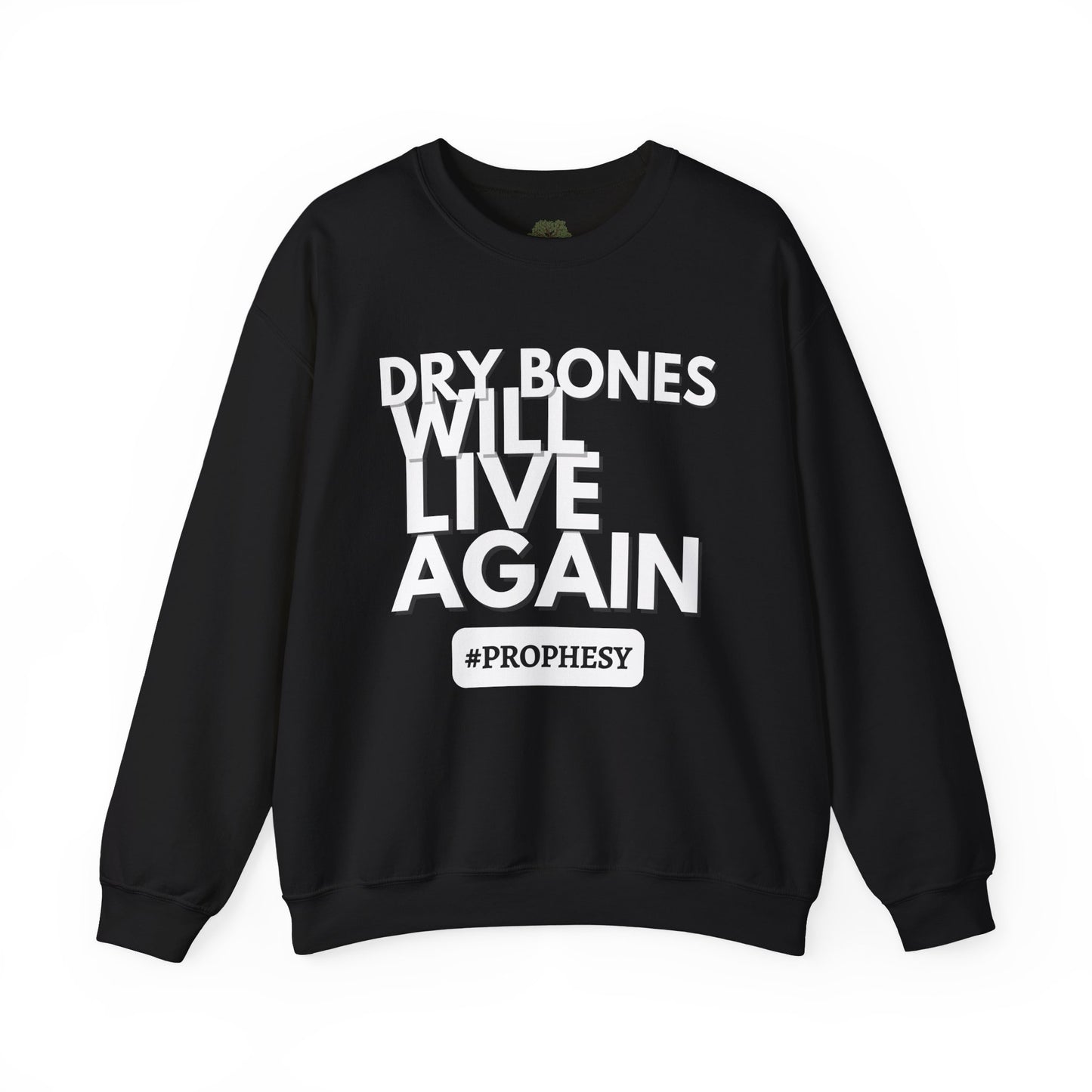“Dry Bones Will Live Again” Crewneck Sweatshirt (Ezekiel 37:5 Inspired)