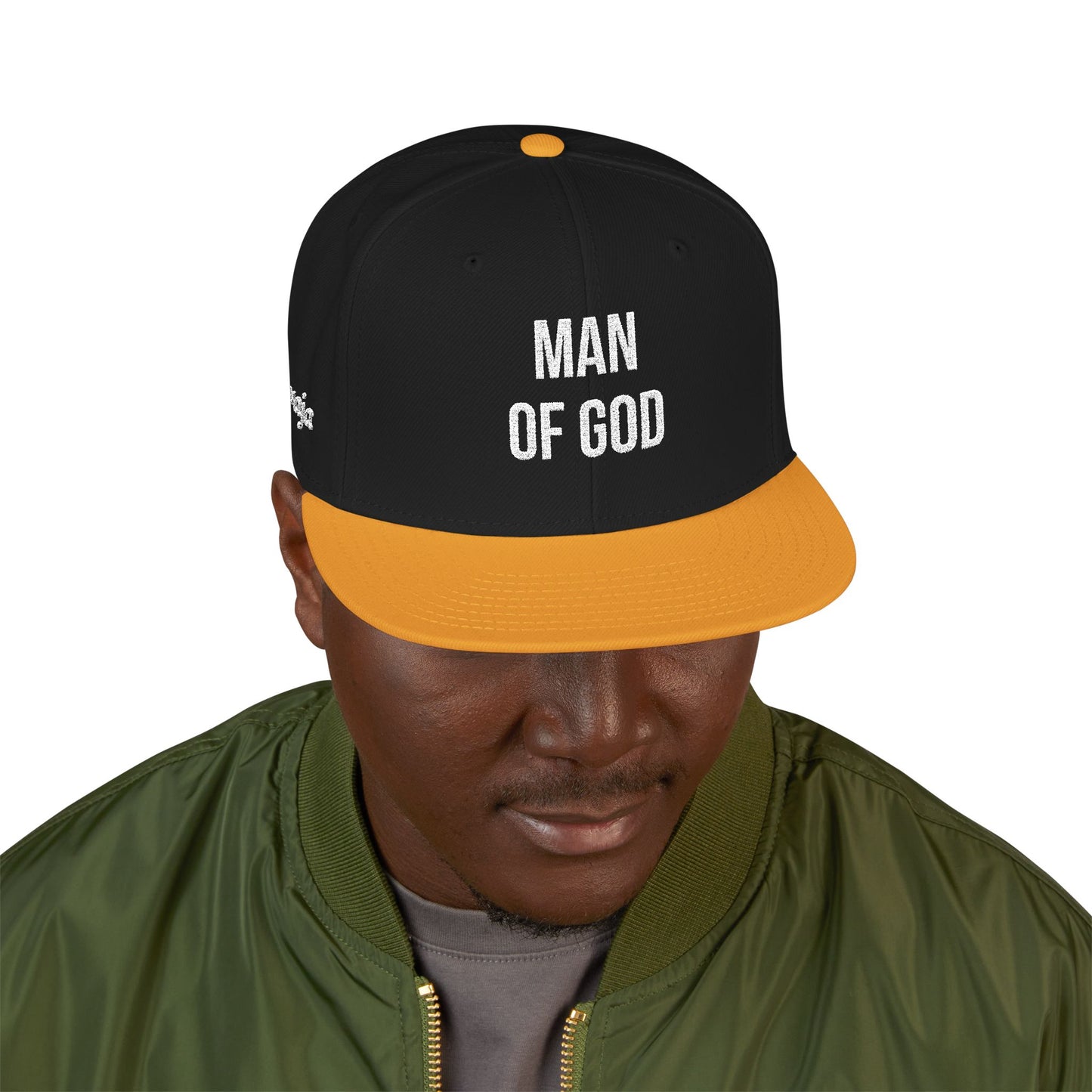 Man of God Embroidered Snapback Cap