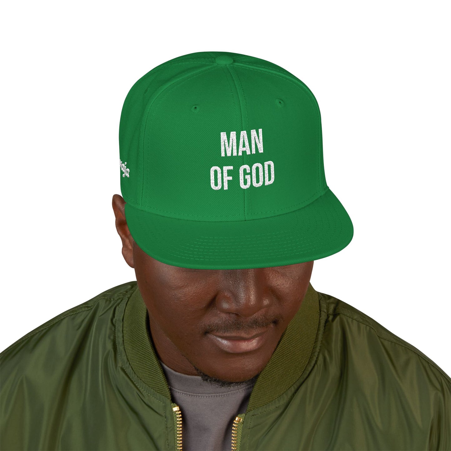 Man of God Embroidered Snapback Cap