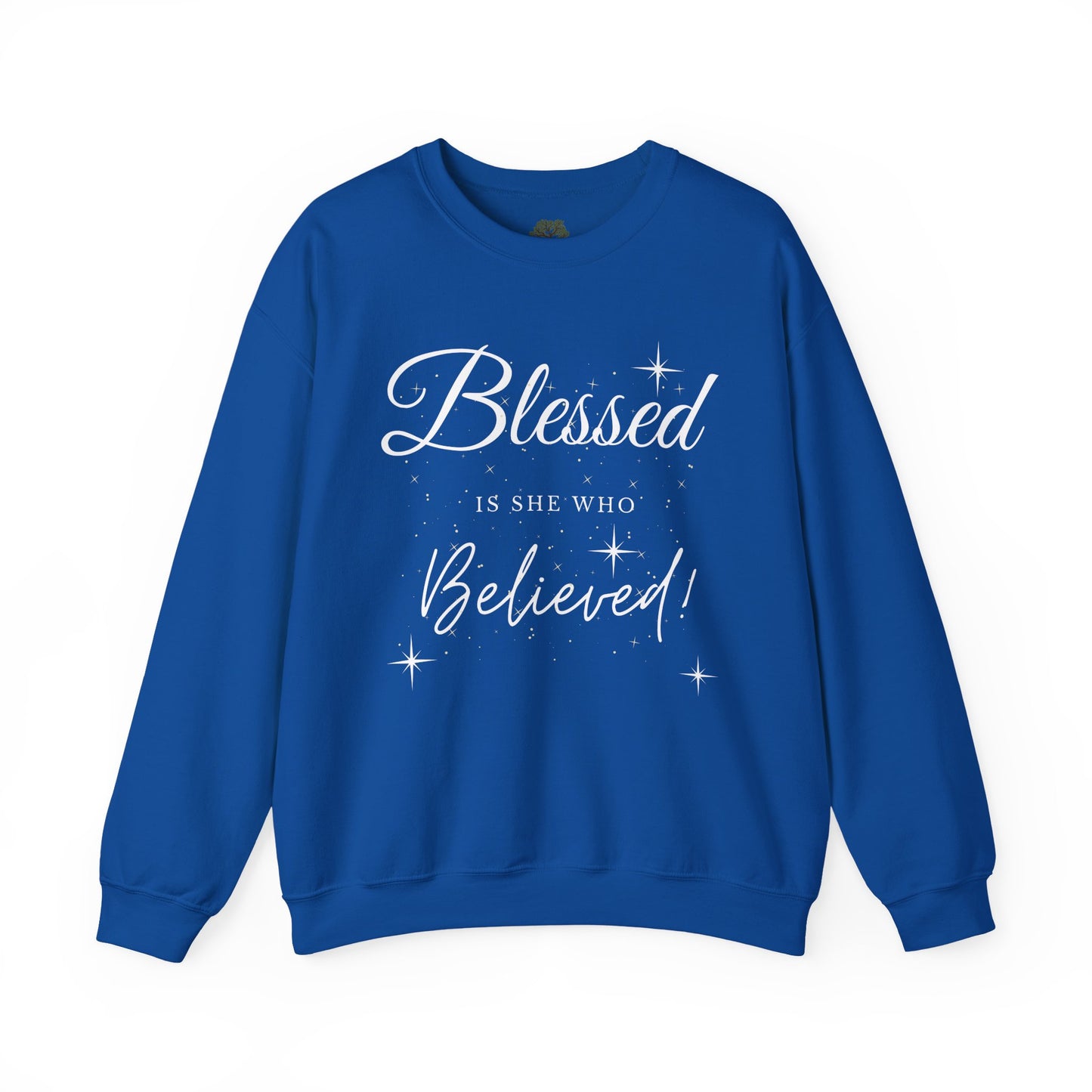 Blessed Is She Who Believes Crewneck Sweatshirt