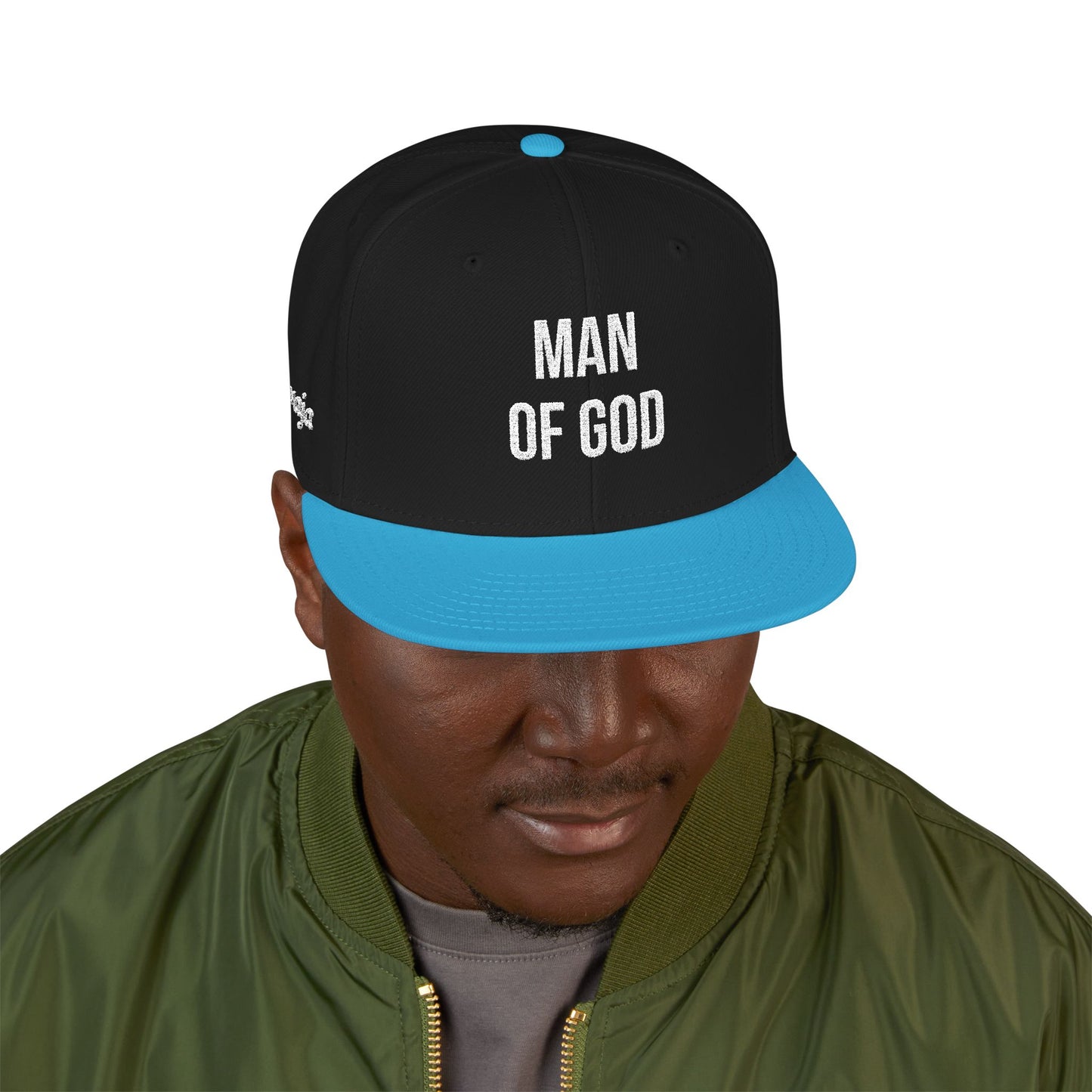 Man of God Embroidered Snapback Cap