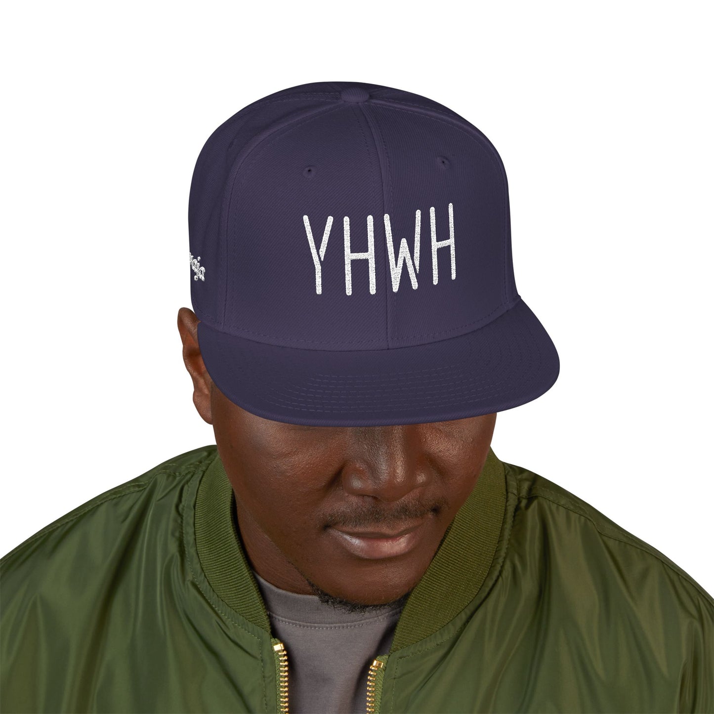 YHWH Stylish Embroidered Snapback Cap