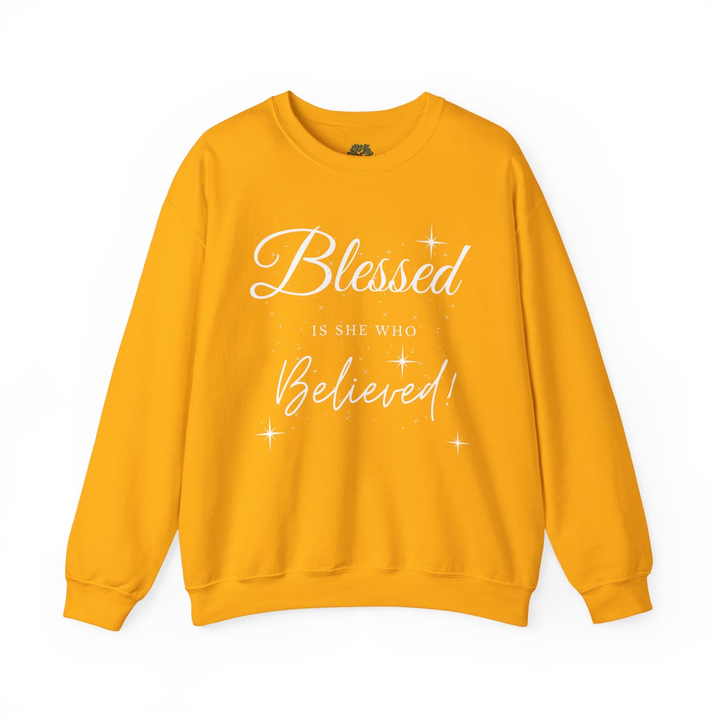 Blessed Is She Who Believes Crewneck Sweatshirt