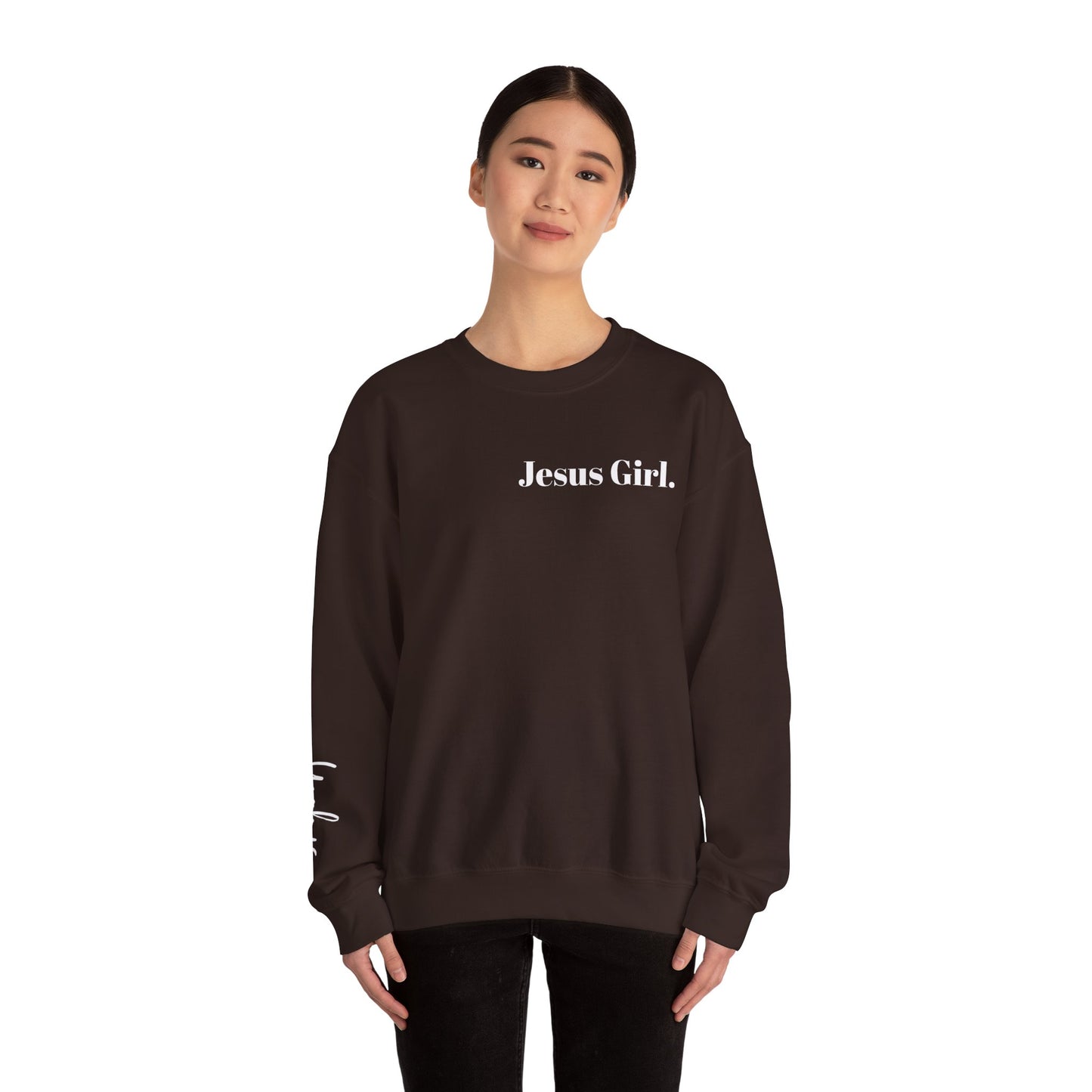 Jesus Girl Embroidered Heavy Blend™ Crewneck Sweatshirt