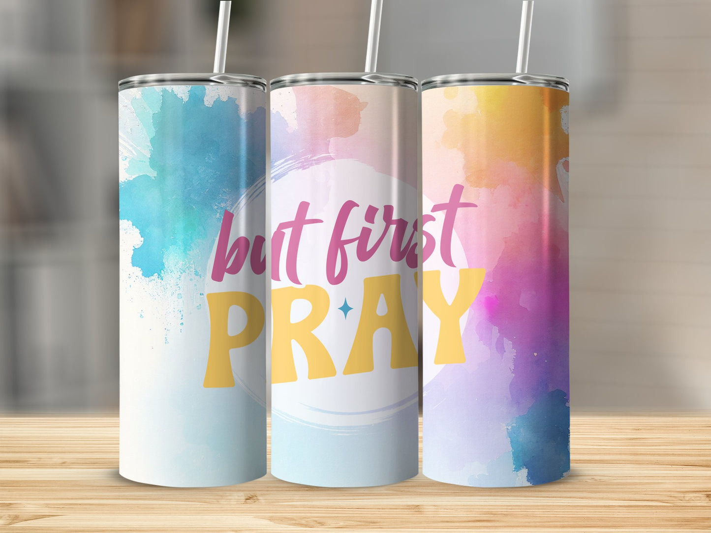 But First Pray Skinny Tumbler