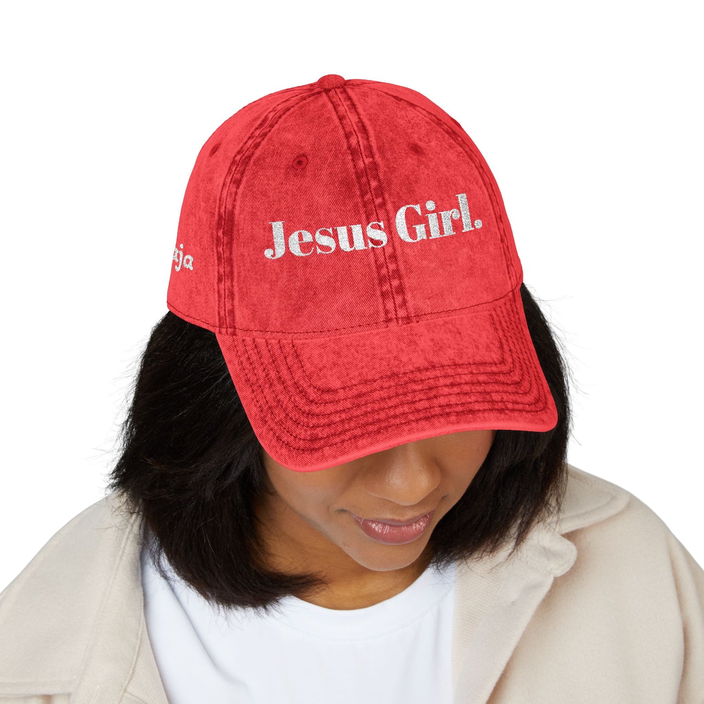 Jesus Girl Vintage Embroidered Dad Hat