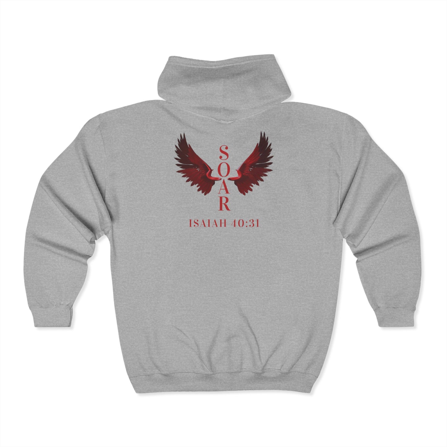 Inspirational Soar Unisex Zip Hoodie, Isaiah 40:31