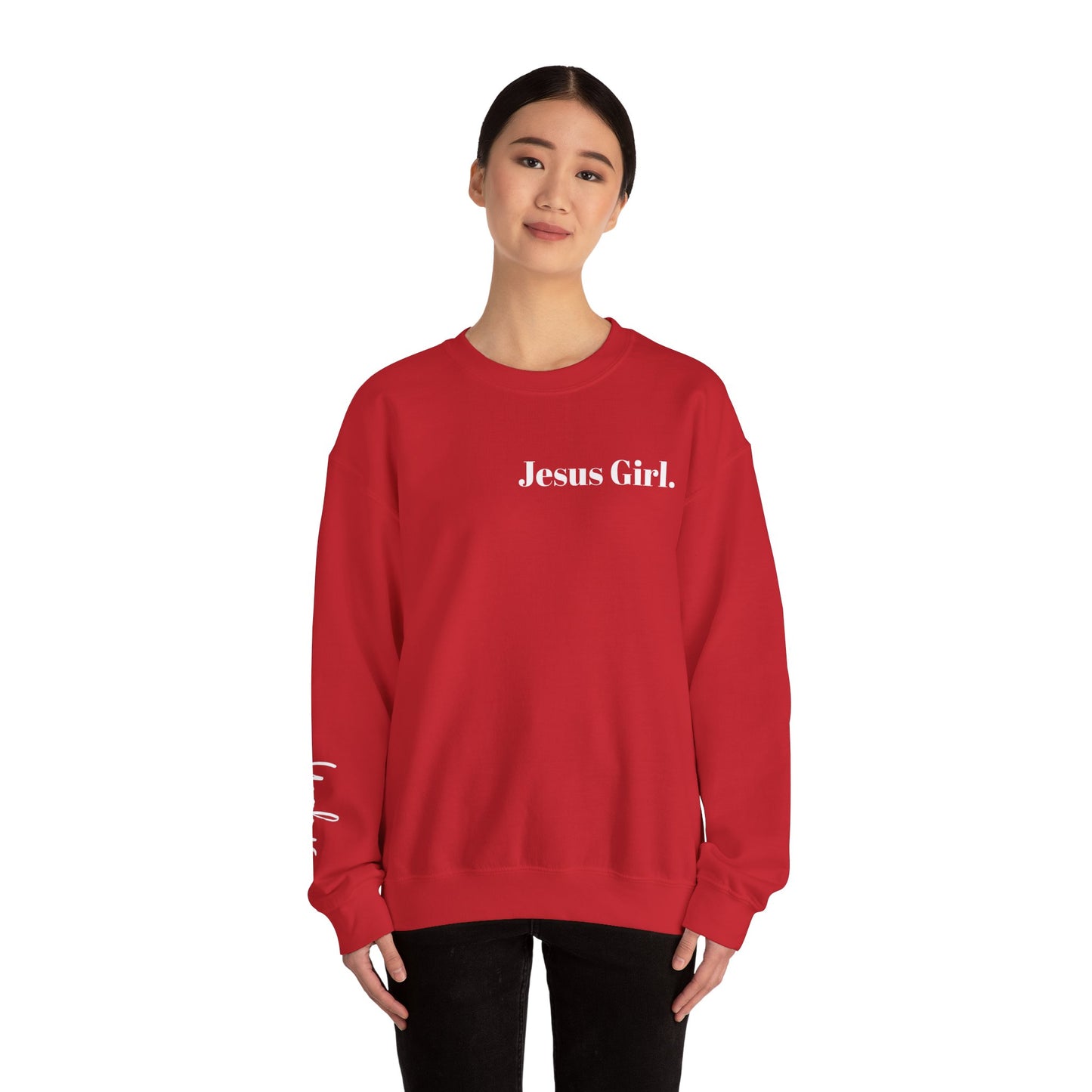 Jesus Girl Embroidered Heavy Blend™ Crewneck Sweatshirt