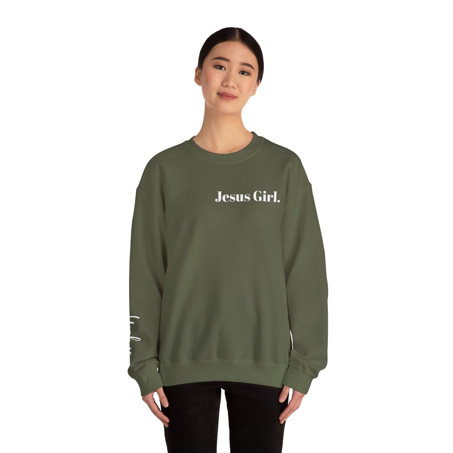 Jesus Girl Embroidered Heavy Blend™ Crewneck Sweatshirt