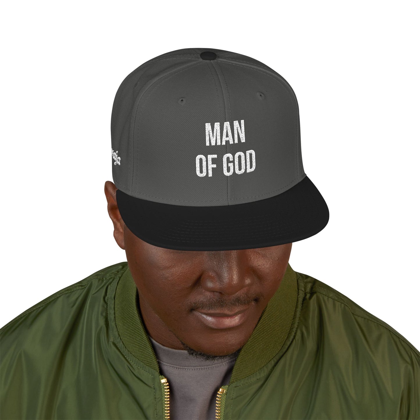Man of God Embroidered Snapback Cap