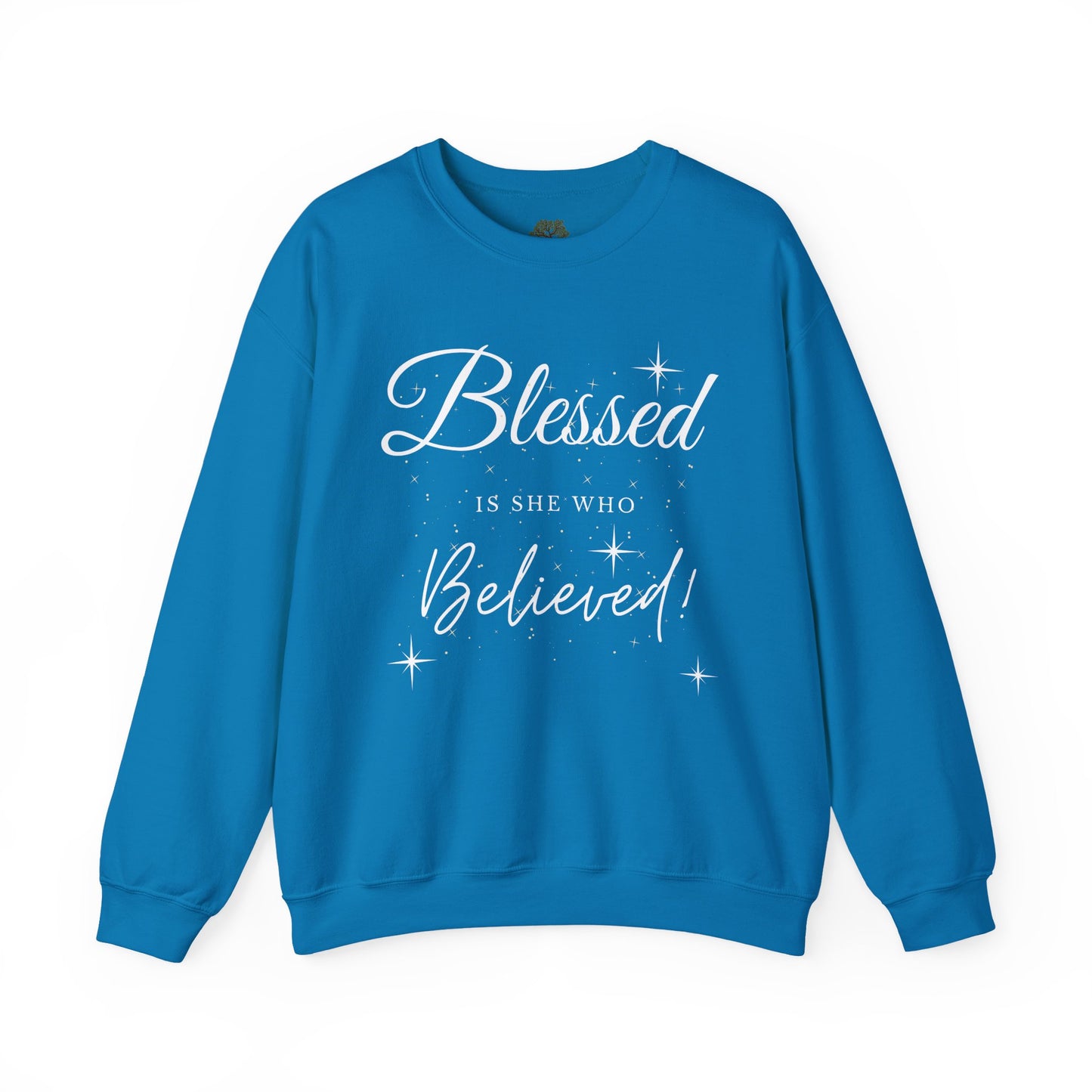 Blessed Is She Who Believes Crewneck Sweatshirt
