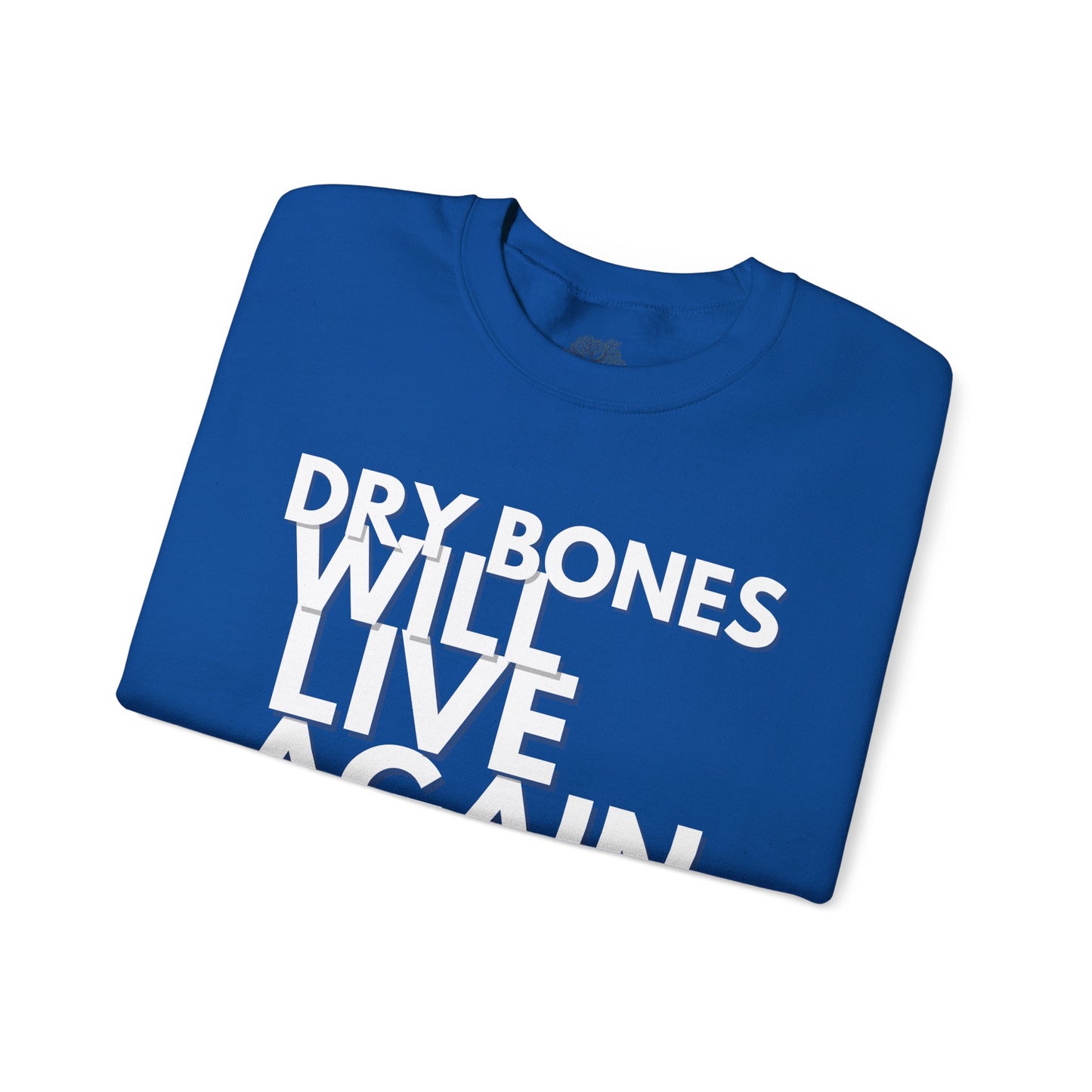 “Dry Bones Will Live Again” Crewneck Sweatshirt (Ezekiel 37:5 Inspired)