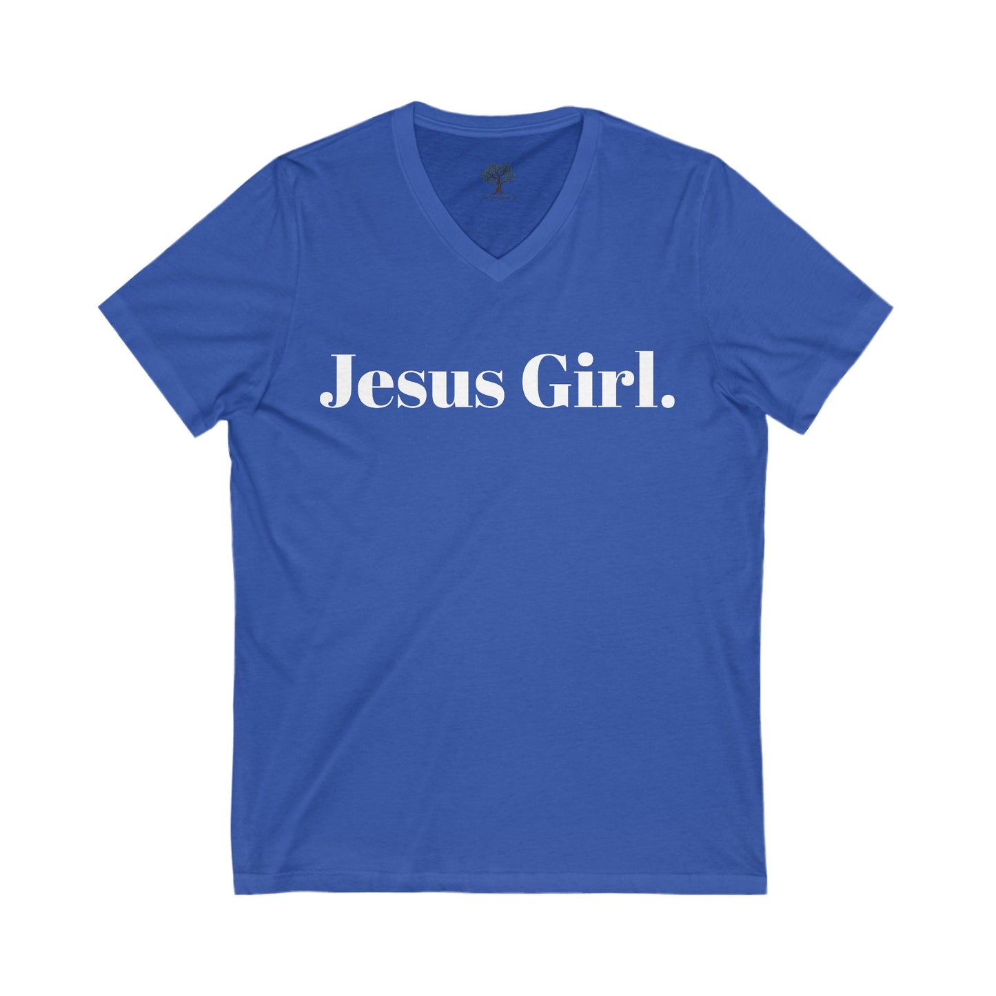 Jesus Girl Unisex Jersey Short Sleeve V-Neck Tee