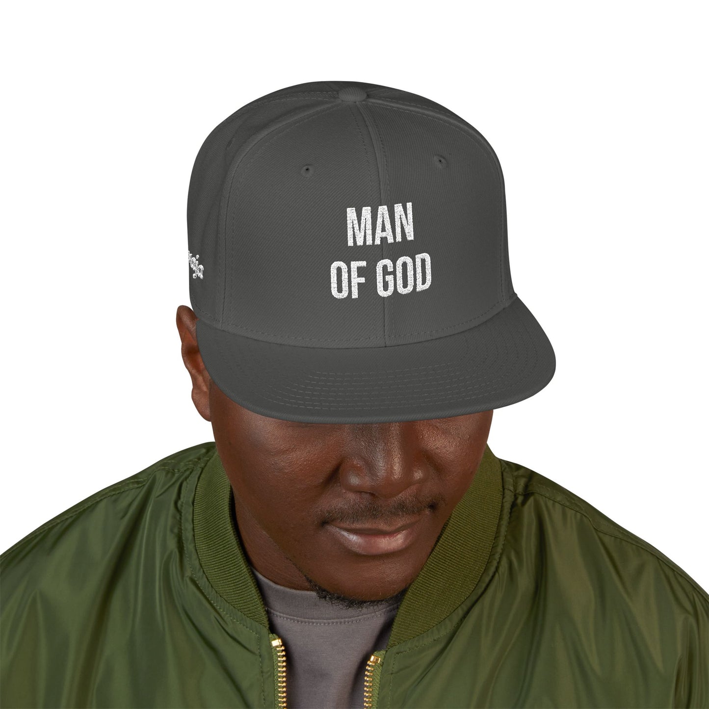 Man of God Embroidered Snapback Cap