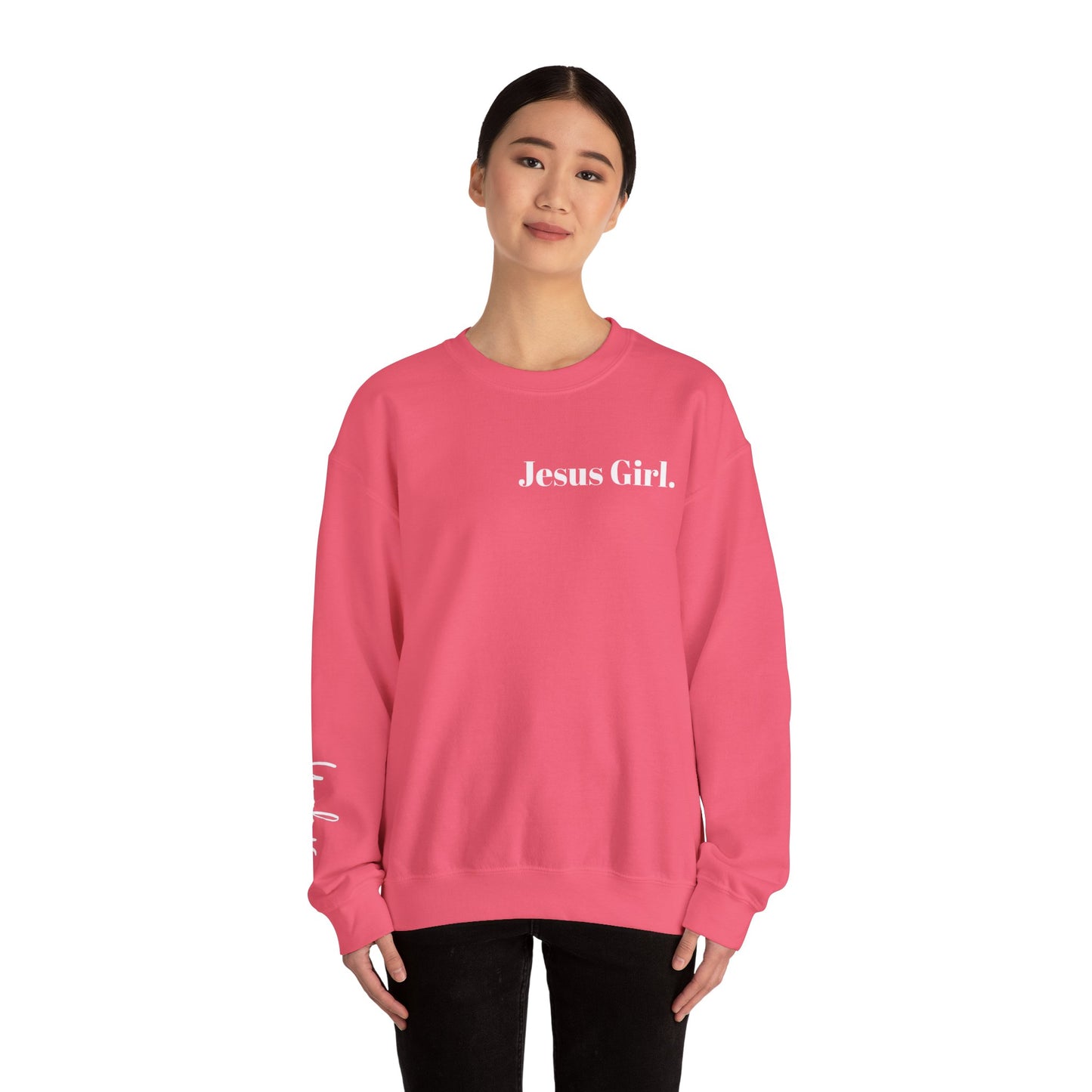 Jesus Girl Embroidered Heavy Blend™ Crewneck Sweatshirt