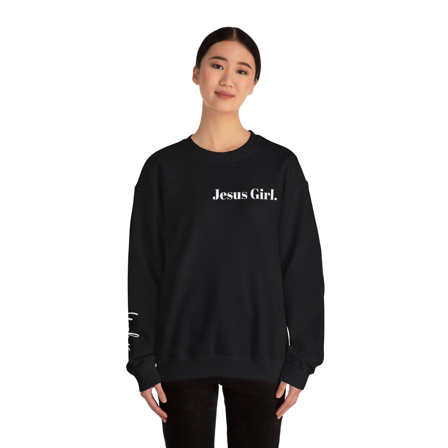 Jesus Girl Embroidered Heavy Blend™ Crewneck Sweatshirt