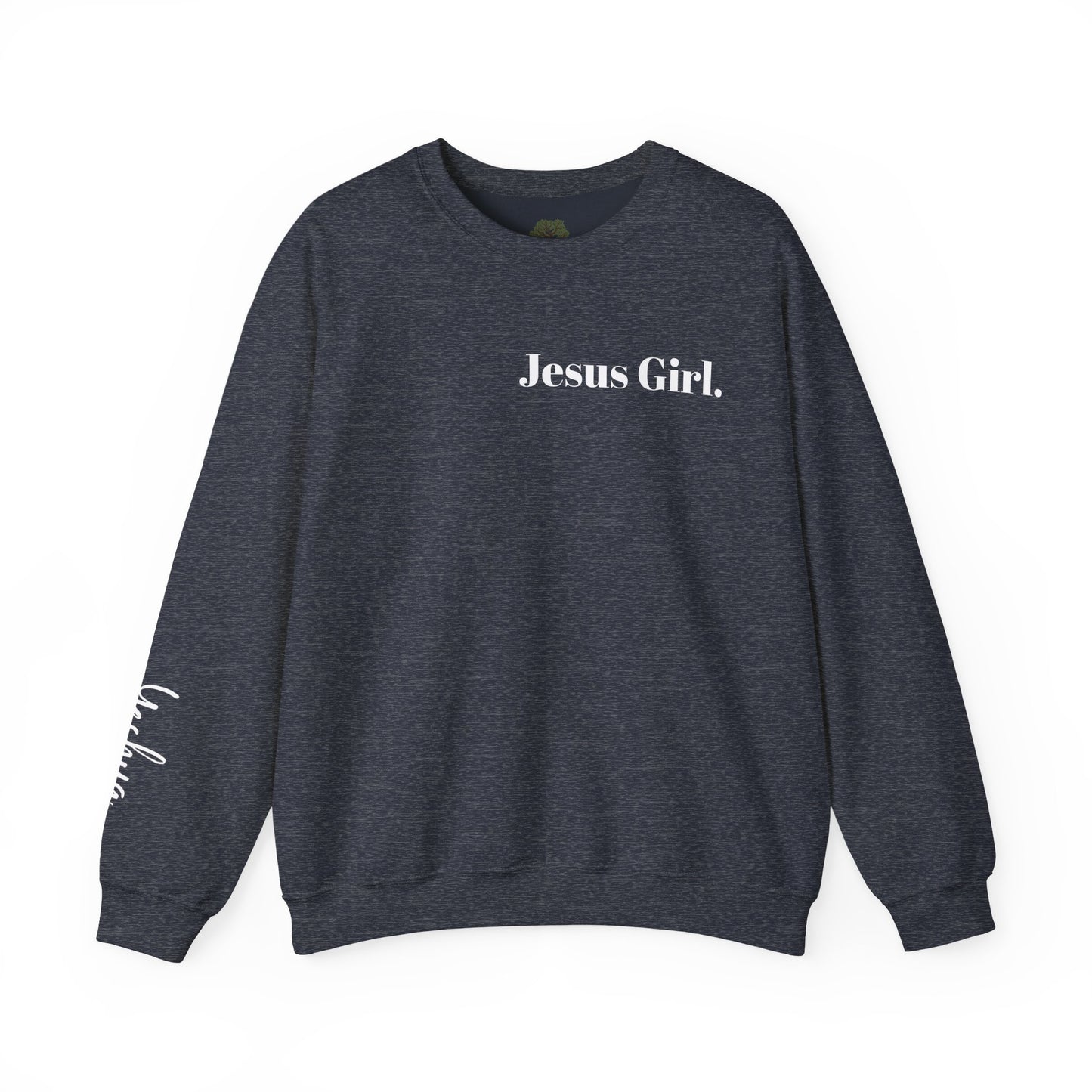 Jesus Girl Embroidered Heavy Blend™ Crewneck Sweatshirt